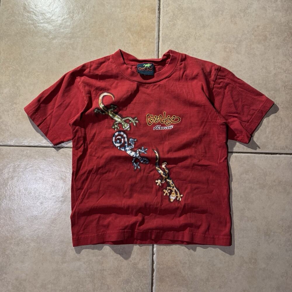 Y2K Hawaii Size 6 In Boys Red Vintage Hawaiian Shirt Made In El Salvador